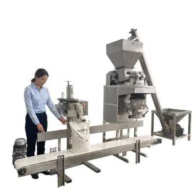 Powder Filling 5kg 10kg 20 kg 25kg 50kg Big Woven Bag Bagger Bagging Sewing System Powder Granular Weighing and Packing Machine