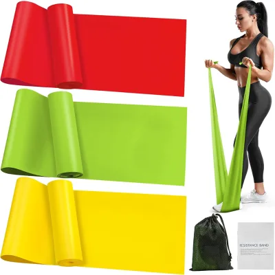 Wholesale Resistance Bands Customm Logo Stretch Workout Roll Band Yoga Set Resistance Band Handles for Exercise