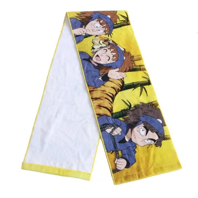 100% Cotton Digital Print Anime Towel Custom Cartoon Character Sports Rally Towel Wholesale Anime Merch Gift for Fans Shop