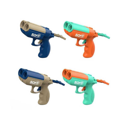 Double Soft Bullet Gun Toys Gun Pistol Toy Shooting Gun Toy W/Four Bullets