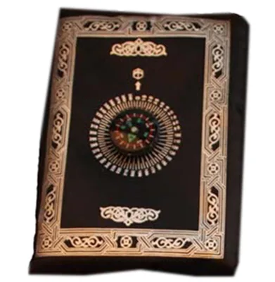 Travel Pocket Prayer Mat with Compass Mini Sejadah Islamic Religious Gifts