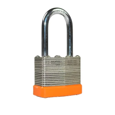 NT-LP02 Heavy Duty 38mm Metal Laminated Padlock with Long Shackle Safety Color Options