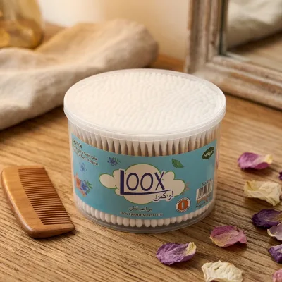 Organic Cotton Buds Bamboo Wood Biodegradable Premium Two Head Family Hotel Medical Tattoo Skincare Factory Wholesale