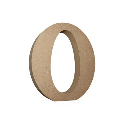 MDF Letter O-Large Free Standing Text Theme Wooden Letter for Crafts & Decor (13cm High X 2cm Deep)