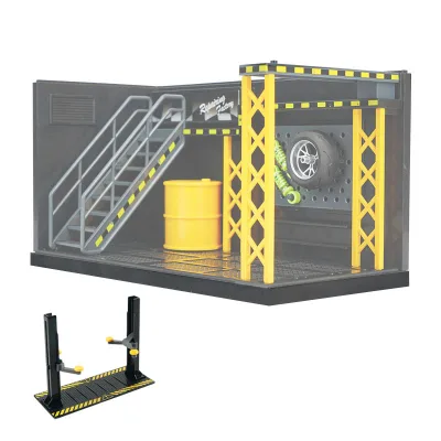 1:32 Model Car Display Case Alloy Plastic Acrylic Diorama Garage Simulated Miniature Parking Lot Lifting Platform 24x12x13cm