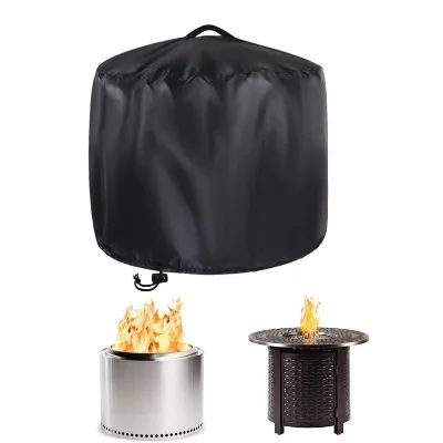 Custom 210D Oxford Cloth Outdoor Fireplace Case Barbecue Stove Covers Fire Pits Brazier Dustproof Black/Grey 76x30cm Stocked