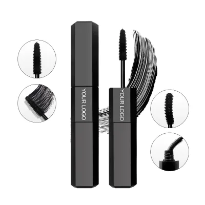 4D Wholesale Rivate Logo Mascara Silicone Waterproof Sweatproof Mascara Lash Doubling P Long Lasting Rich Black Eyes Makeup