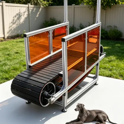 Weather Resolve Non-Powered Dog Running Slatmill Treadmill Heavy Duty for Medium Large Dog Daily Workout
