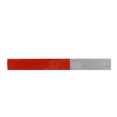 A29 Waterproof Safety Tape Reflective Tape Adhesive Safety Conspicuity Reflector Tape for Outdoor 11in. Red 7in.silver 2in. Wide