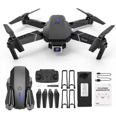E88 Drone Aerial Photography Remote Control Aircraft, 4K HD Dual Camera Folding Drone