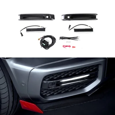 Dry Carbon Fiber 2019Y- W464 G63 Fog Lights Frame with Lights G-class W463A Car Accessories Front and Rear Exteriors Auto Parts