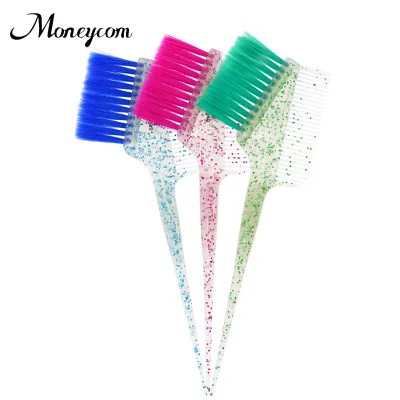 Hair Tint Brush Tools for Baber Shop Soft Feathered Bristles Handle Baber Accessories Multicolor Glitter