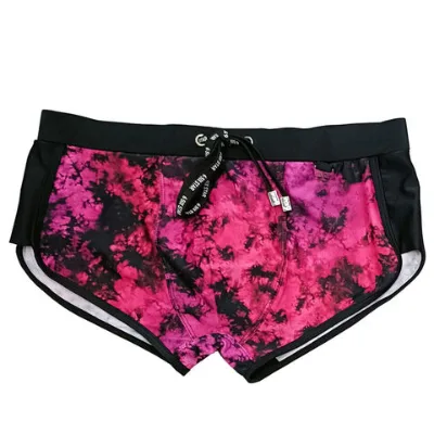 High quality printed swim trunk with removable cup