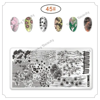 Nail Art Stamping Plate OEM Design 6*12cm Metal Stamp Plates for Beauty Nails