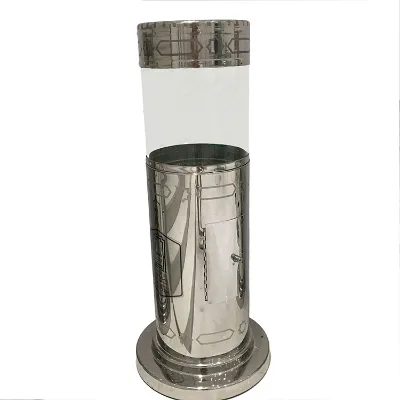 Simple Design Tip Box Stainless Steel Suggestion Ballot Box Large Donation Box With Acrylic for Large Display Area