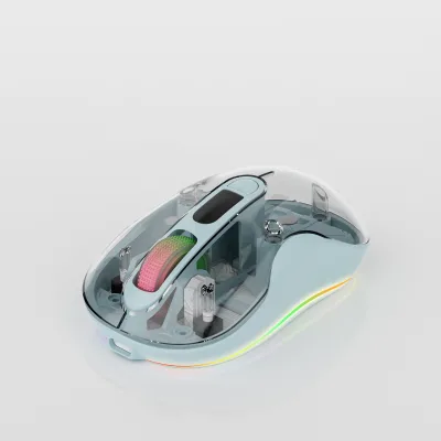 OEM Transparent Magnetic Shell 6 Button Silent Switch 2.4G Wireless and BT Connection Office Mouse Factory