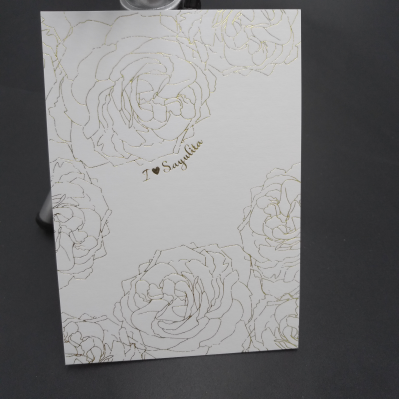 China Suppliers Letter Printed Cardboard Romantic Business Gift Folded Invitation Card