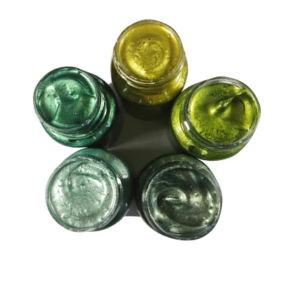 Large 35g 5-Pack Metallic Acrylic Paint Set, Professional Shimmering Colorant for Crafters, Hobbyists and Art Studios
