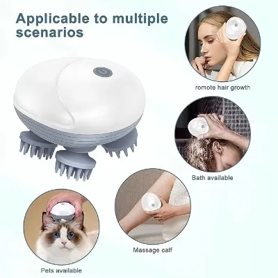 2026 Upgraded Handheld Pet Massager with 4 Rotatable Massage Heads Three Modes Electric Massager for Dog Cat