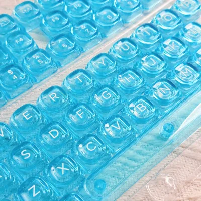 In Stock HOA Height Standard Engraved 132-Key Mini Full Set Full Transparent on Five Sides Keycaps PC High Transparent Keycaps