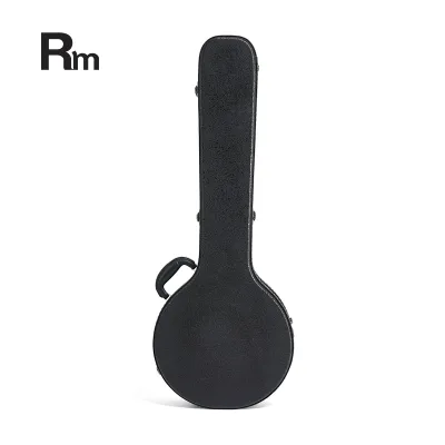 WC03-BJ Rm Factory Price 5 String Banjo Case Flat Top Wood Banjo with Wooden Leather Musical Instrument Case & Bags