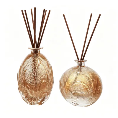 Royal Hand-Blown Champagne Gold Art Glass Dekoratif Objeler Aromatherapy Diffuser Centerpiece for Palace Hotel Wedding Decor