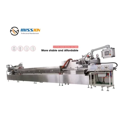 Mission  Easy to Operate 1000-1450 Pcs/min High Speed Customized Cotton Swab Machine Whole Life After-sales Support