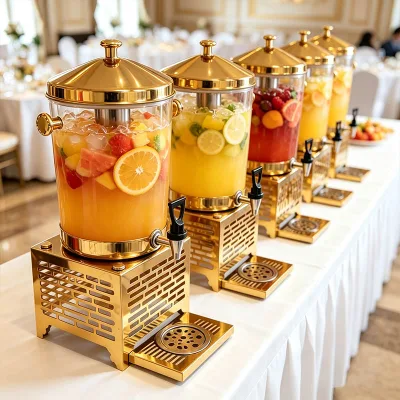Wedding Party Juice Dispensers Drink Cold Water Dispenser Beverage Juice Machine for Restaurant Buffet Barbecue with Faucet Tab
