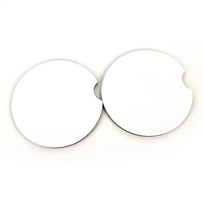 Blank Sublimation Printed MDF Eco-Friendly Round Car Coaster for Home Tabletop Decoration