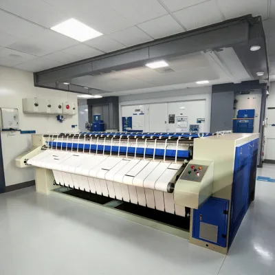 3 Meter Automatic Flatwork Ironer with 1 2 3 4 5 Rollers Stainless Steel Housing for Hotels Hospitals Commercial Laundries