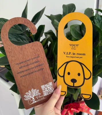 Luxury Custom Wooden Printed Art Door Sign "Do Not Disturb" Plaque, Suitable for Hotels and Meeting Rooms