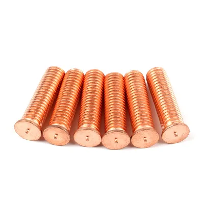 ISO13918 Threaded Screw Carbon Steel Copper-plated 10mm Length