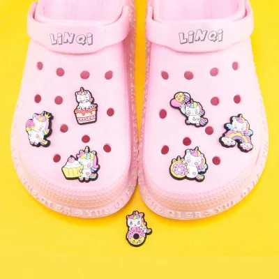 Wholesale Cartoon Design Soft Rubber Charms Custom Cute Pvc Charms Shoes Decoration for Clogs