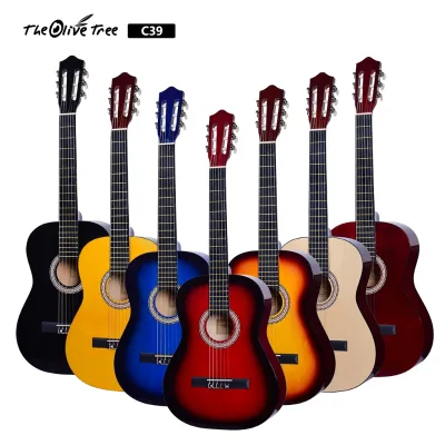 High Quality 39 Inch Basswood Beginner OEM Acoustic Classical Guitar