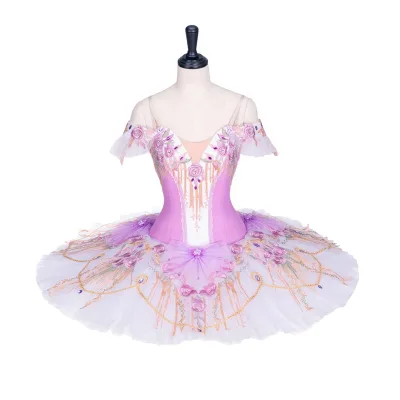 Purple Gradient Ballet Tutu CustomMade Blue Bird Variation Professional Pancake Tutu