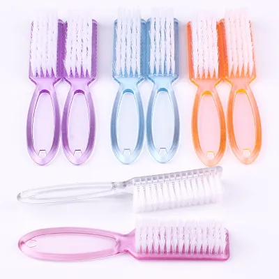 Professional Brushes Nails Gentle Nail Brush Cleaner Powder Dust Cleaning Remover Brush Plastic Handle