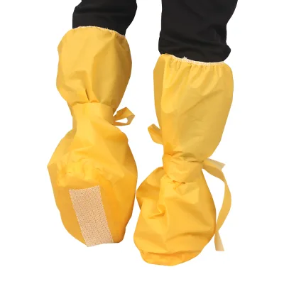 High Quality Medical Cap & Shoe Cover Water Resistant with Yellow Adhesive Tape Superior Boot Cover