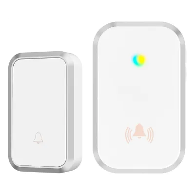 Wireless Doorbell US EU Plug in Chime & 12V23A Battery Push Button Waterproof 300M Range Quality Sound and LED Flash Doorbell