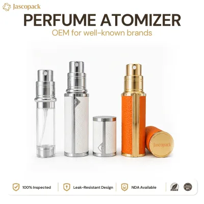 Leather Refillable Fragrance Atomizer 5ml Perfume Bottle Travel Size Luxury Bottom Supplement Perfume Atomizer