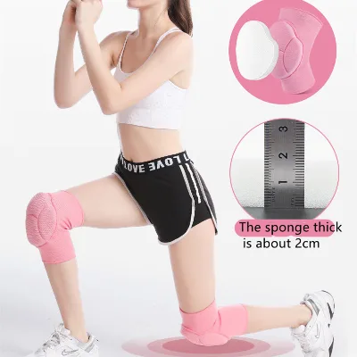 Trending Candy Colors 3D Knit Thickened Sponge Anti-Collision Guard Knee Pads for Dance, Yoga & Volleyball