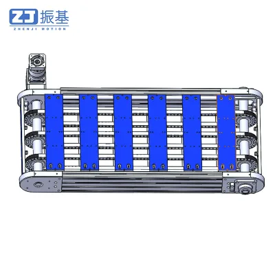Chain Conveyor Line Custom Chain Conveyor System Load Capacity 30kg Travel Length 20000mm Metal Processing Material Handling