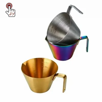 304 Stainless Steel Eco-Friendly Coffee Extraction Cup Scale Coffee Measuring Milk Espresso Making Pouring Tool Home Bar Set