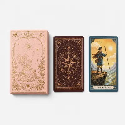 New Full Set Universal for Family Party Tarot Card Plastic Waterproof Gold Foil Eco-Friendly Customized Portable Board Game Gift