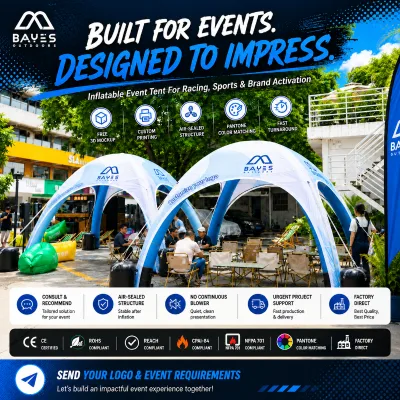 Air Tight Inflatable Canopy Tent Personalized Logo Gazebo Quick Setup for Racing Events Exhibitions and Brand Promotion Use