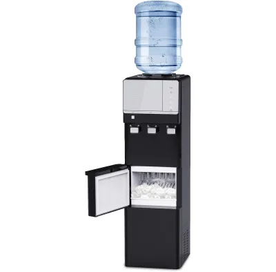 Water Dispenser Ice Cube Maker Electric Stand Plastic Cabinet Top Loading Ice 2 in 1 Direct Line Water Dispenser Free Standing