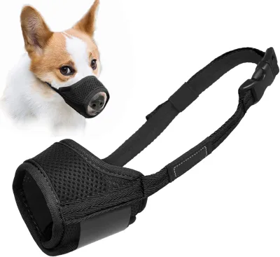 Anti Biting Barking Eco-friendly Soft Nylon Mesh Dog Muzzle Comfortable Breathable Adjustable Strap for Small Medium Large Dogs