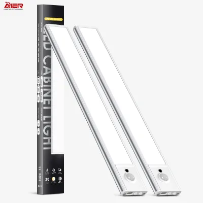 Modern Indoor Cabinet Lighting Motion Sensor Night Light Dimmable Wall-Mounted Aluminium Profile Wireless Led Kitchen Cabinet