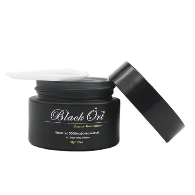Customizable Cosmetic Jar with Glass Base and Bamboo/Plastic/Wooden Cap Accepts Logo Design