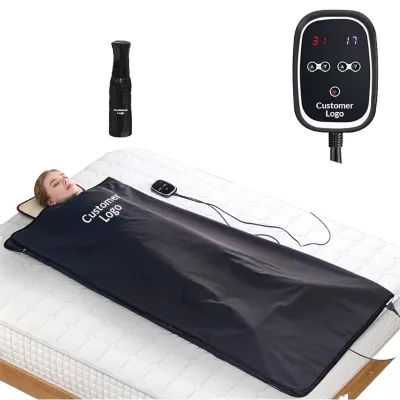 Fuerle Factory Price Full-Body Wrap Single-Zipper High-Temperature Sauna Blanket, US Plug, 10-60 Minutes, Customizable Logo, Por