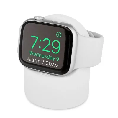 Eraysun Oval Smart Watch Charging Stand for Apple Watch Charging Dock Silicone Holder Desktop Stands